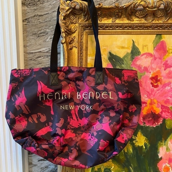 Henri Bendel New York Abstract Floral Tote - Picture 1 of 4